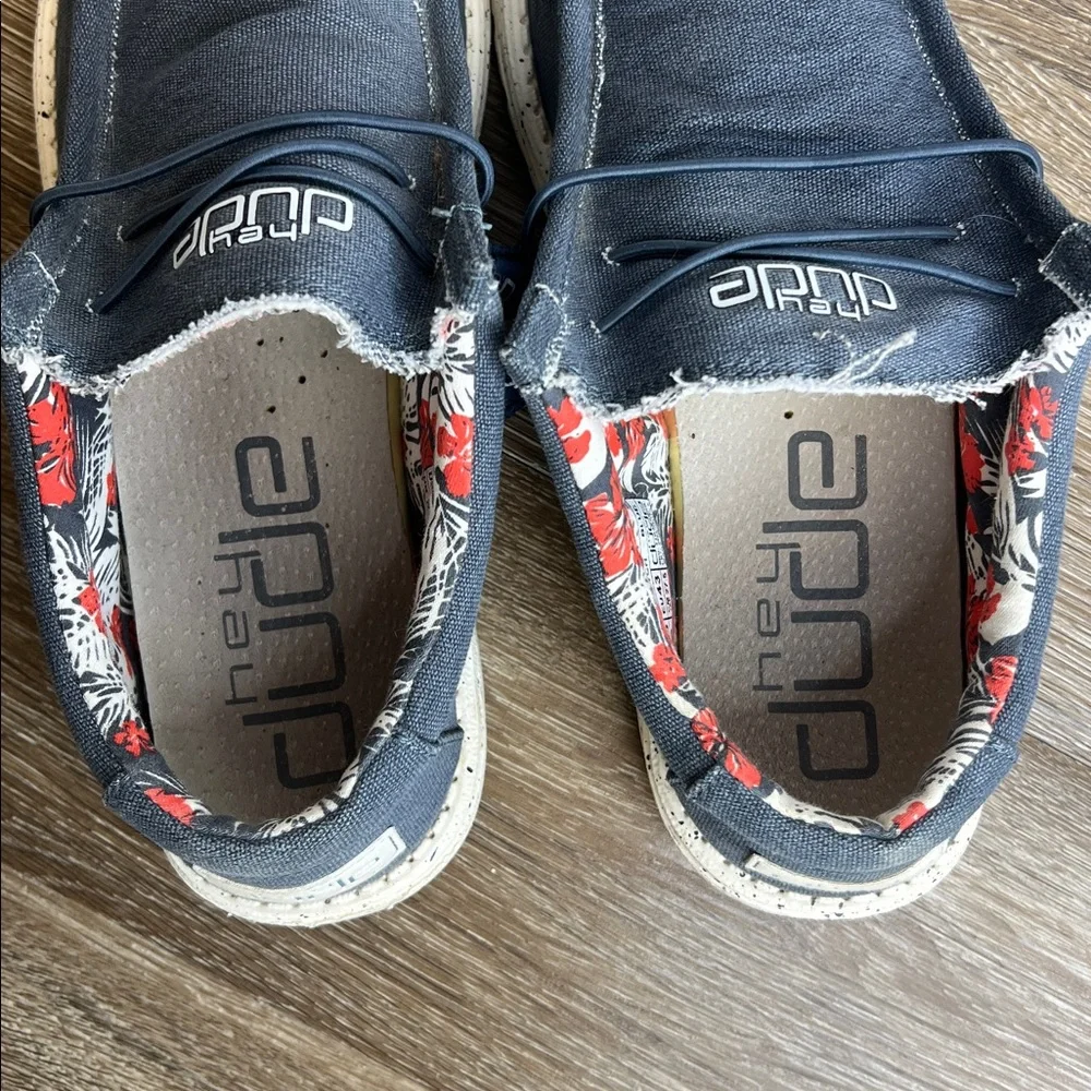 👟 Hey Dude Wally Stretch Shoes | Men’s US 10 | Blue |